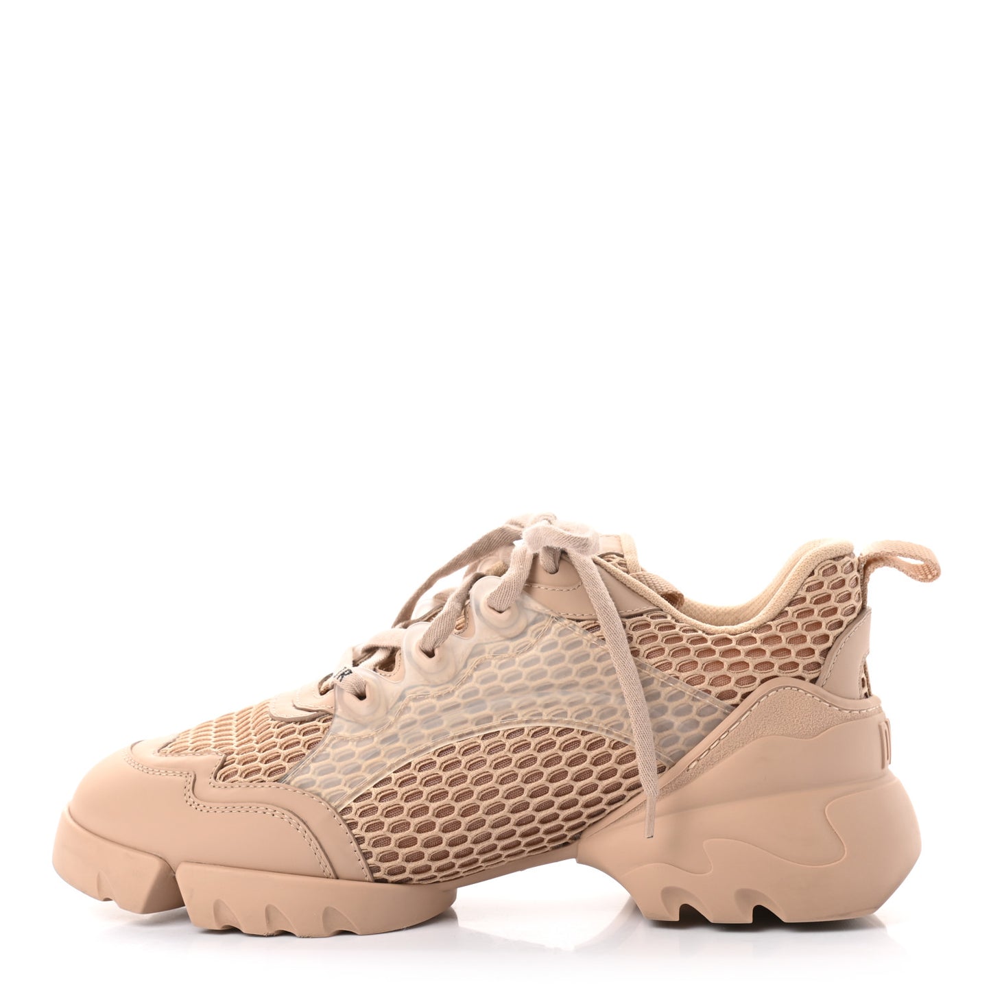 Resille Calfskin D-Connect Sneakers 38.5 Nude