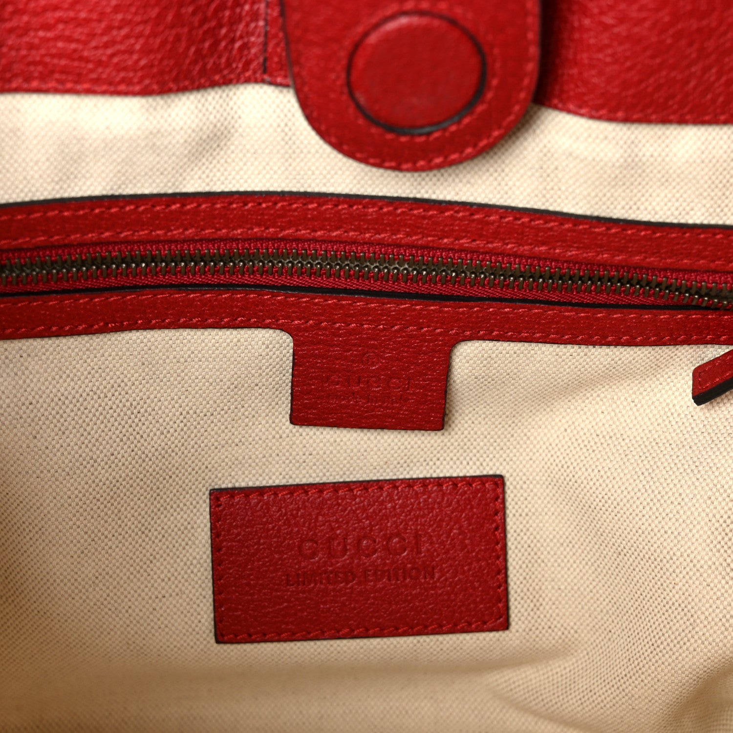Gucci Soft GG Supreme Monogram Web Bosco Patch Small Crossbody Tote Beige Malva Hibiscus Red 7 of 13