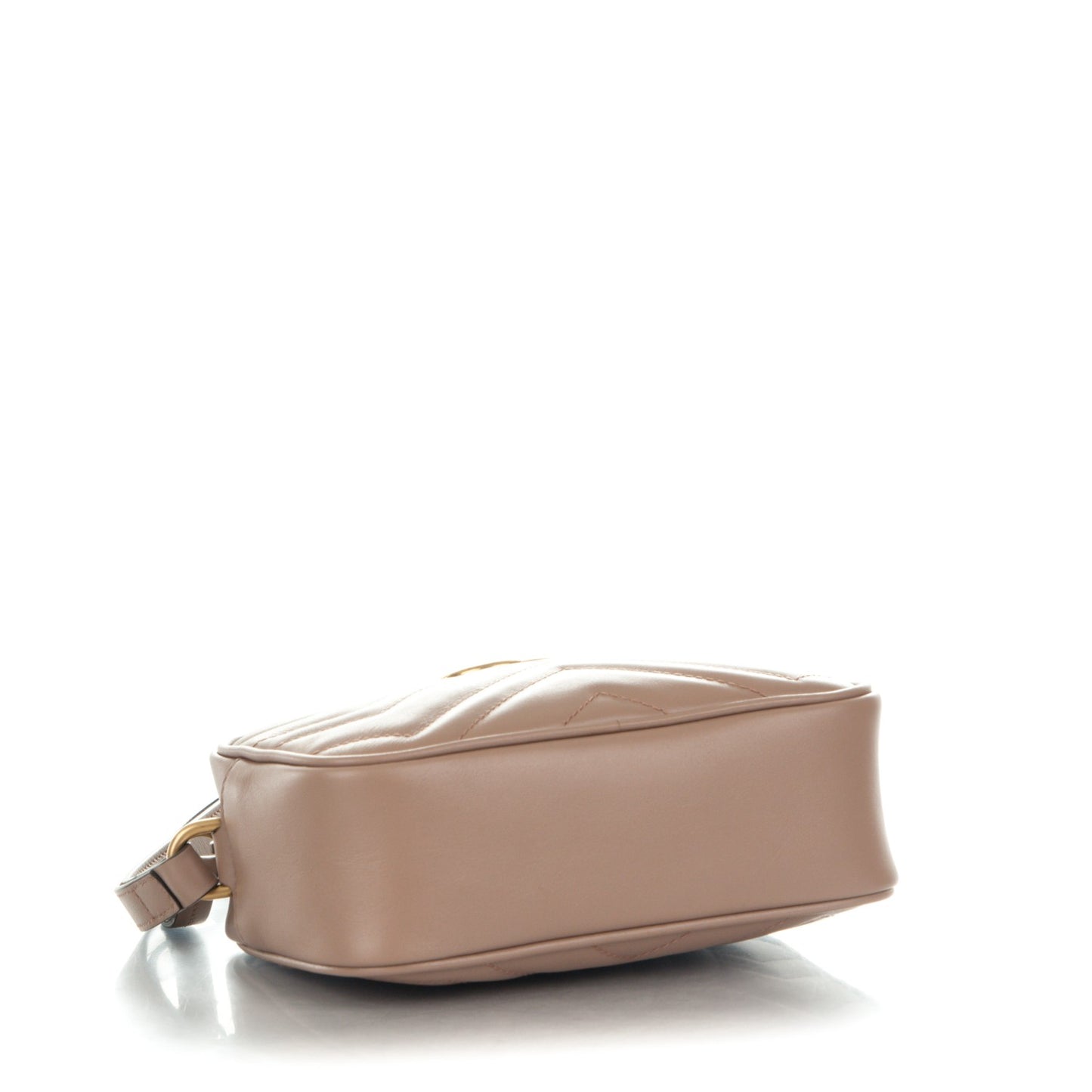 Calfskin Matelasse Mini GG Marmont Wrist Wallet Porcelain Rose