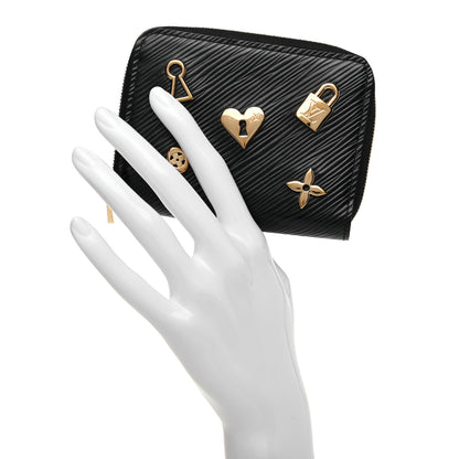 Louis Vuitton Epi Love Lock Zippy Coin Purse Black 2 of 7