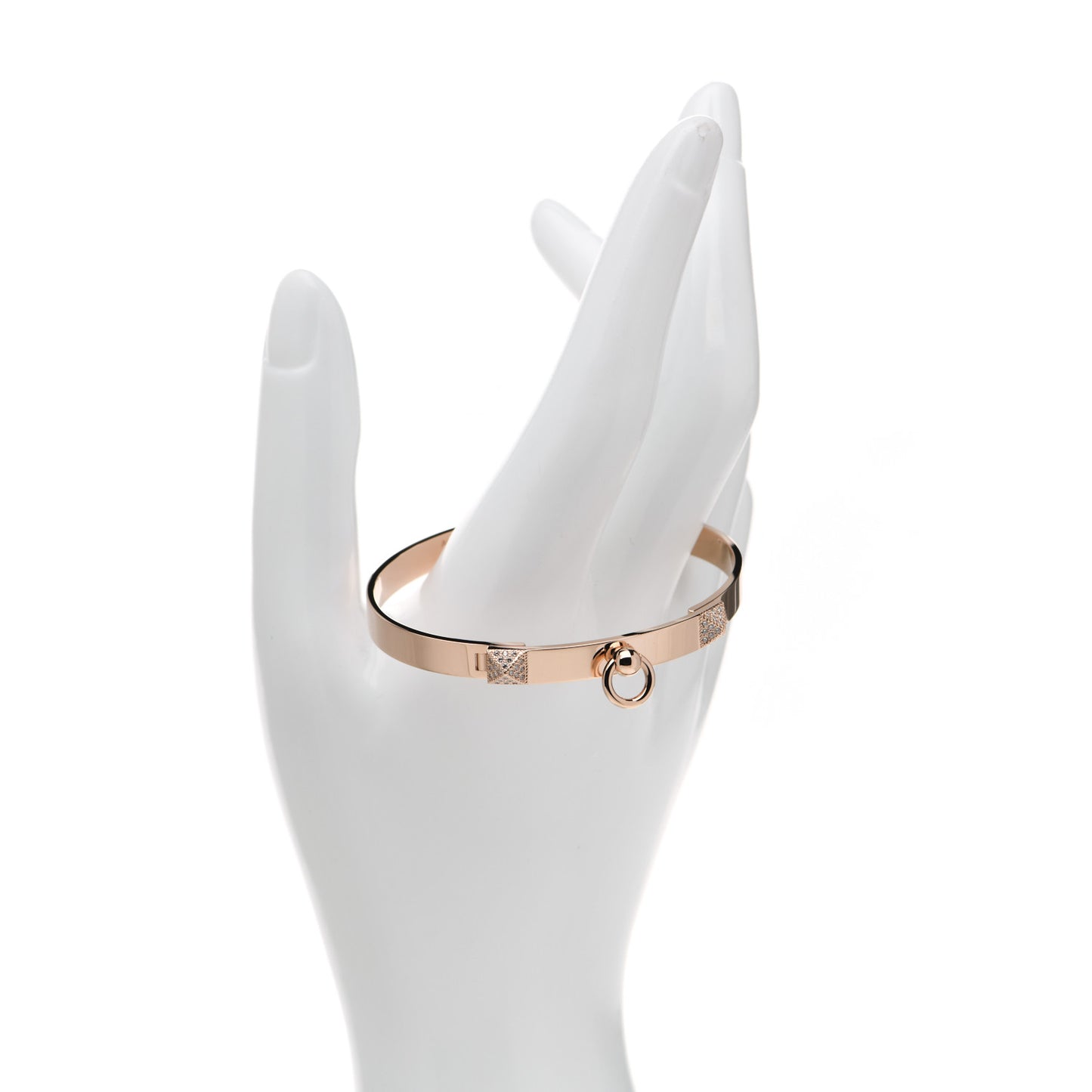 18K Rose Gold Diamond PM Collier De Chien Bracelet ST