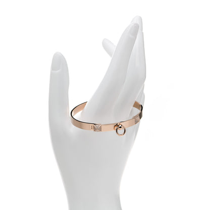 Hermes 18K Rose Gold Diamond PM Collier De Chien Bracelet ST 2 of 5