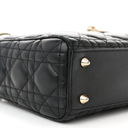 Christian Dior CHRISTIAN DIOR Lambskin Cannage Small My ABCDior Lady Dior Black 9 of 10