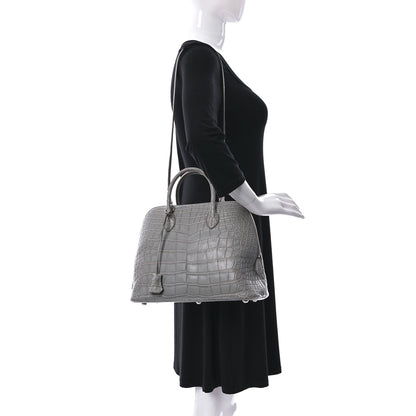 Hermes Matte Alligator 1923 Bolide 30 Gris Perle 2 of 7