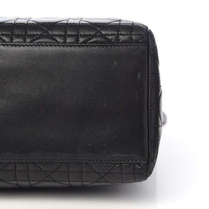 Christian Dior Lambskin Cannage Medium Lady Dior Black 21 of 22