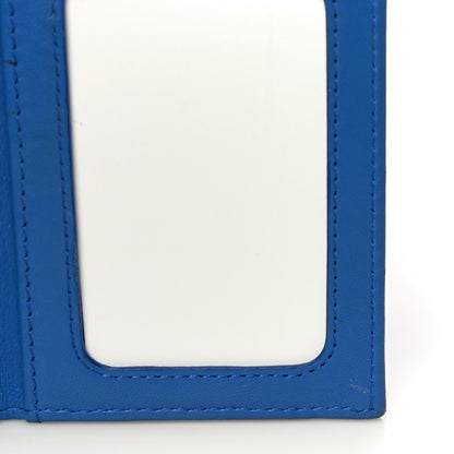 Chanel Lambskin Quilted Card Holder Wallet Blue 15 of 19