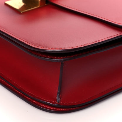 Celine Smooth Calfskin Medium Classic Box Flap Bag Red 10 of 10