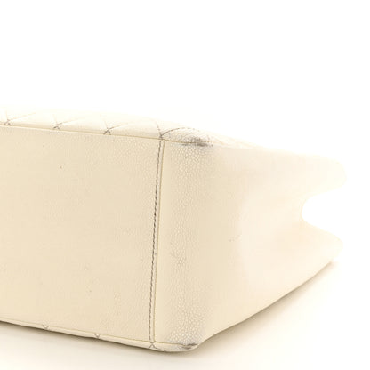 Chanel Caviar Quilted Grand Shopping Tote GST White 10 of 19