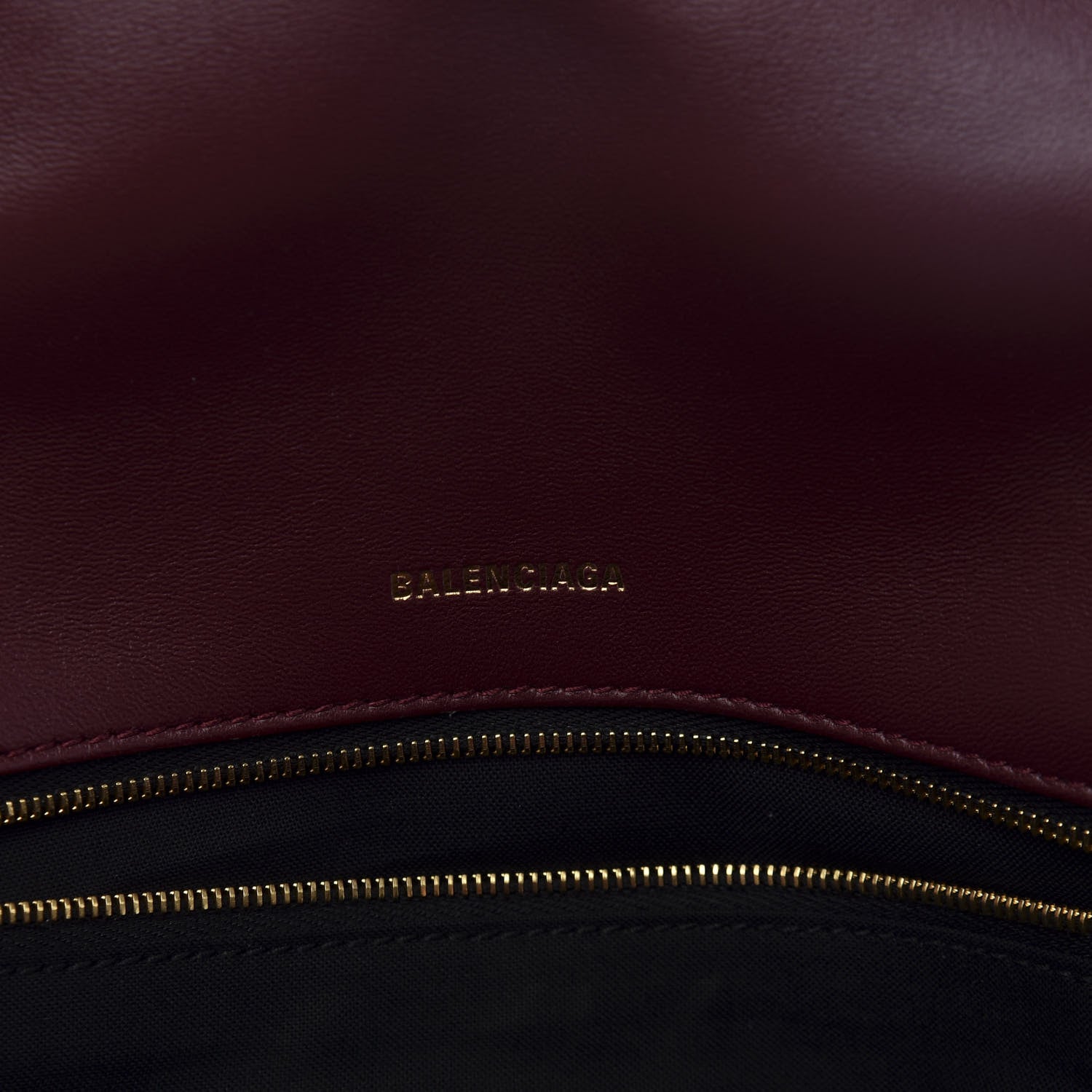 Balenciaga Nappa Calfskin Quilted Touch B Clutch Bag Dark Red 9 of 11