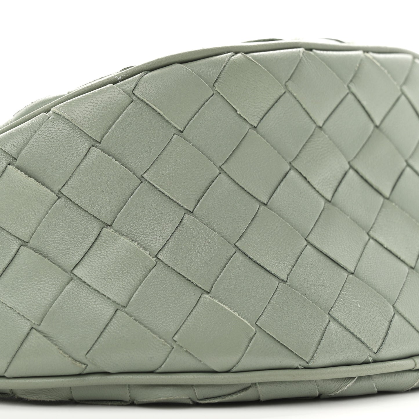 Nappa Intrecciato Half Moon Pouch On Strap Sauge