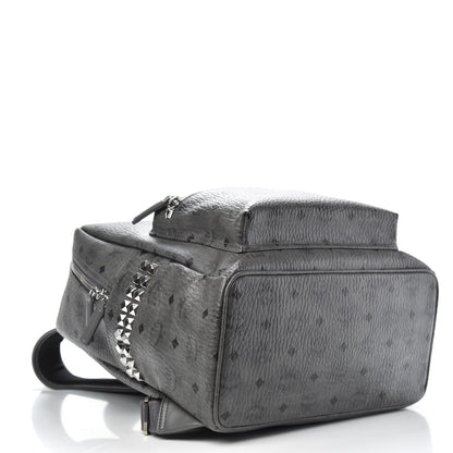 MCM Visetos Side Stud Medium Stark Backpack Grey 3 of 12