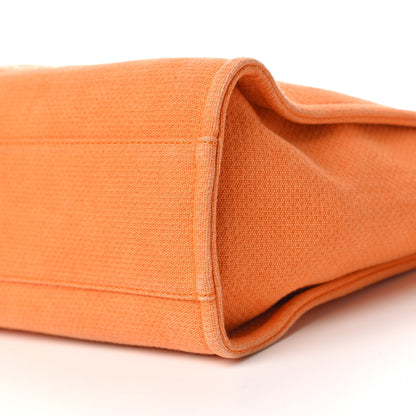 Chanel Canvas Small Deauville Tote Orange 9 of 10
