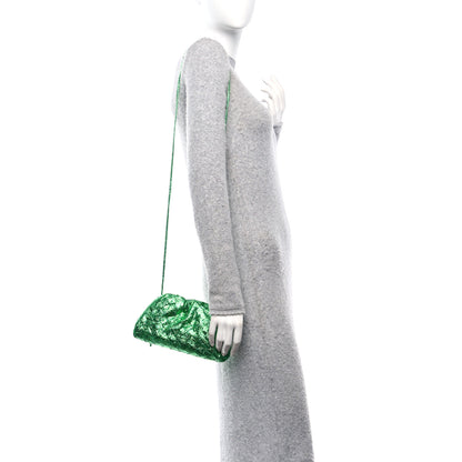 Bottega Veneta Metallic Nappa Intrecciato The Mini Pouch Parakeet 2 of 10