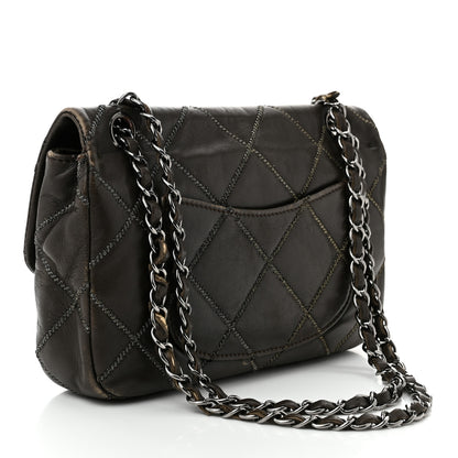 Chanel Calfskin Stitch Small Flap Dark Brown 2 of 12