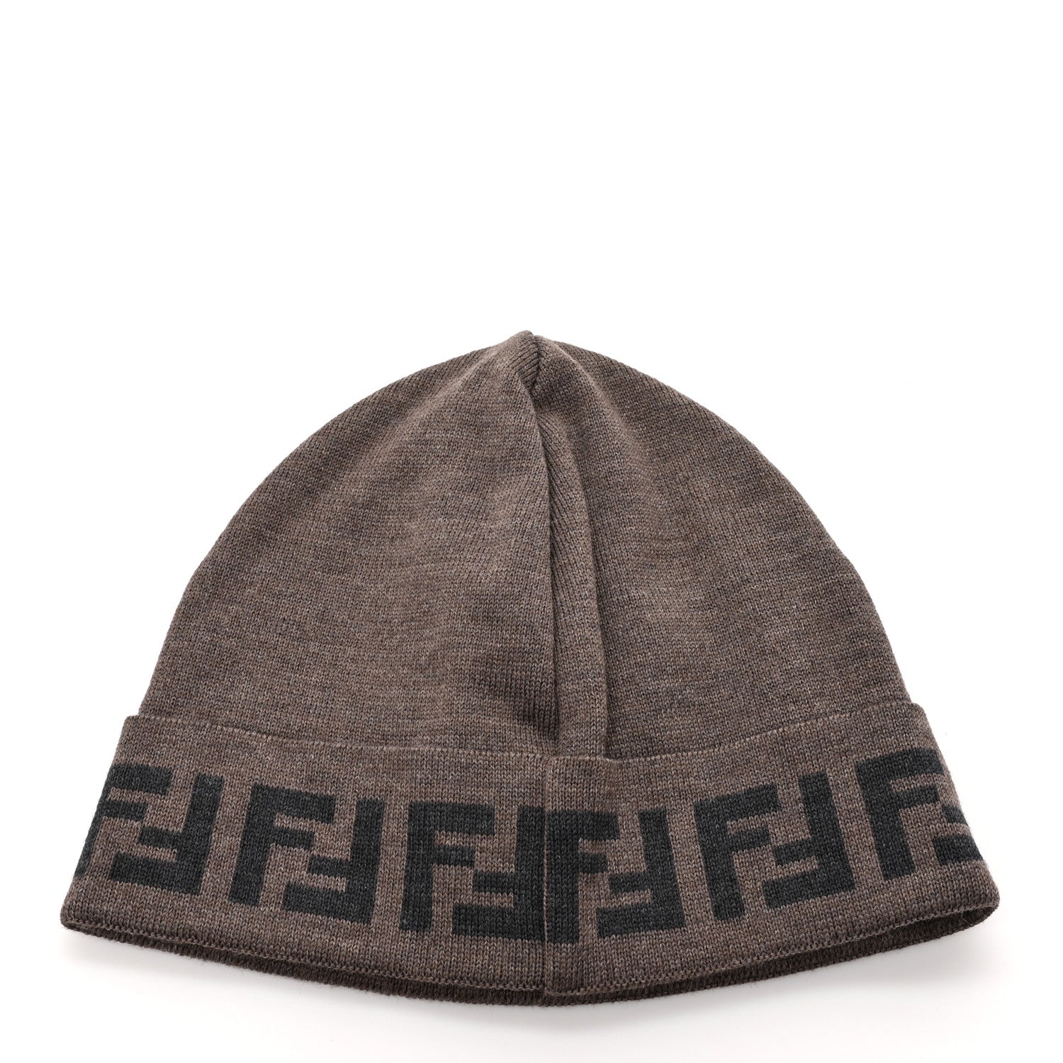 Fendi Wool Knit Zucca Beanie Tortora 3 of 5