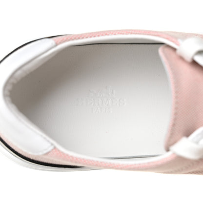 Hermes Canvas Calfskin Deep Sneakers 38 Framboise White 6 of 9