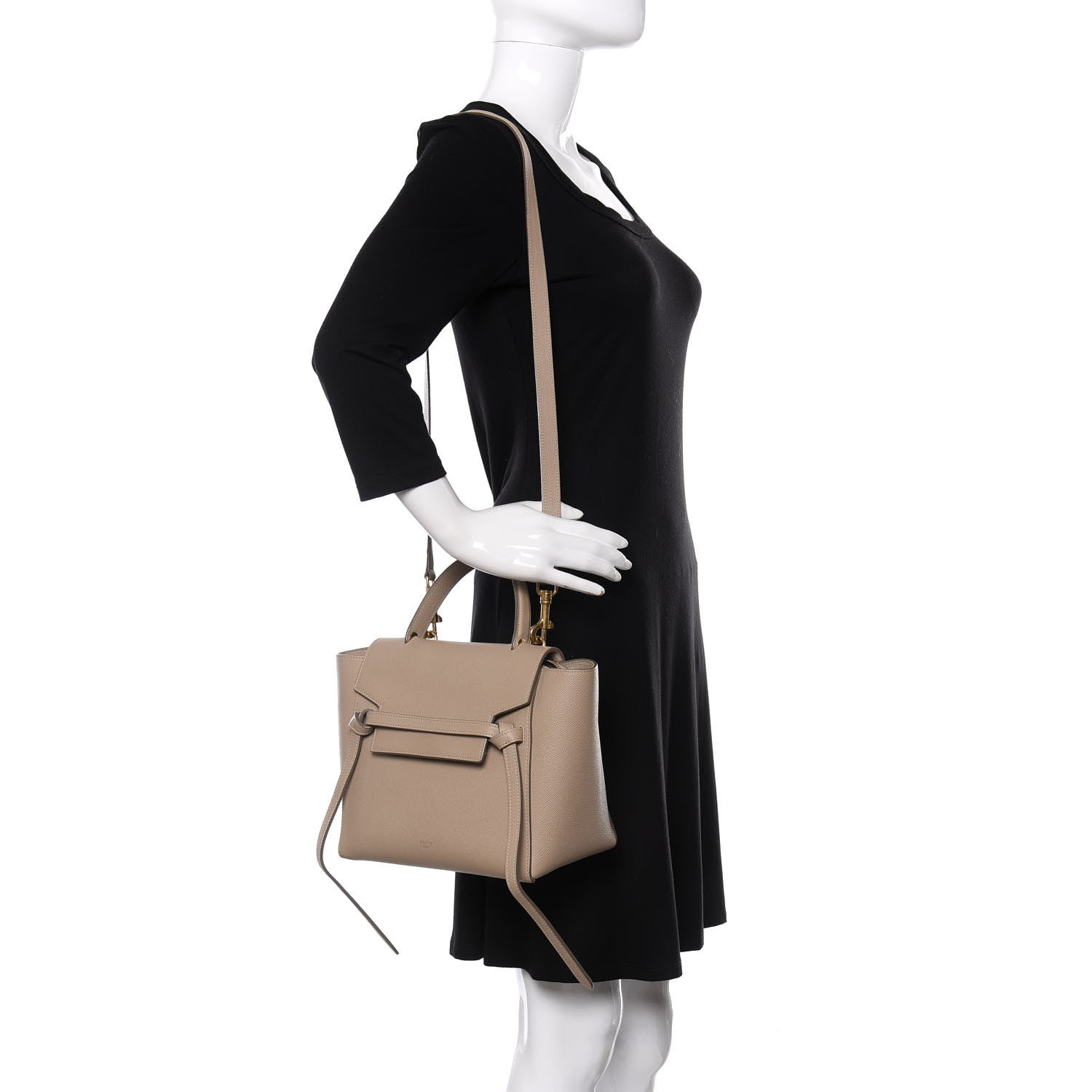 Celine Grained Calfskin Micro Belt Bag Light Taupe 2 of 11