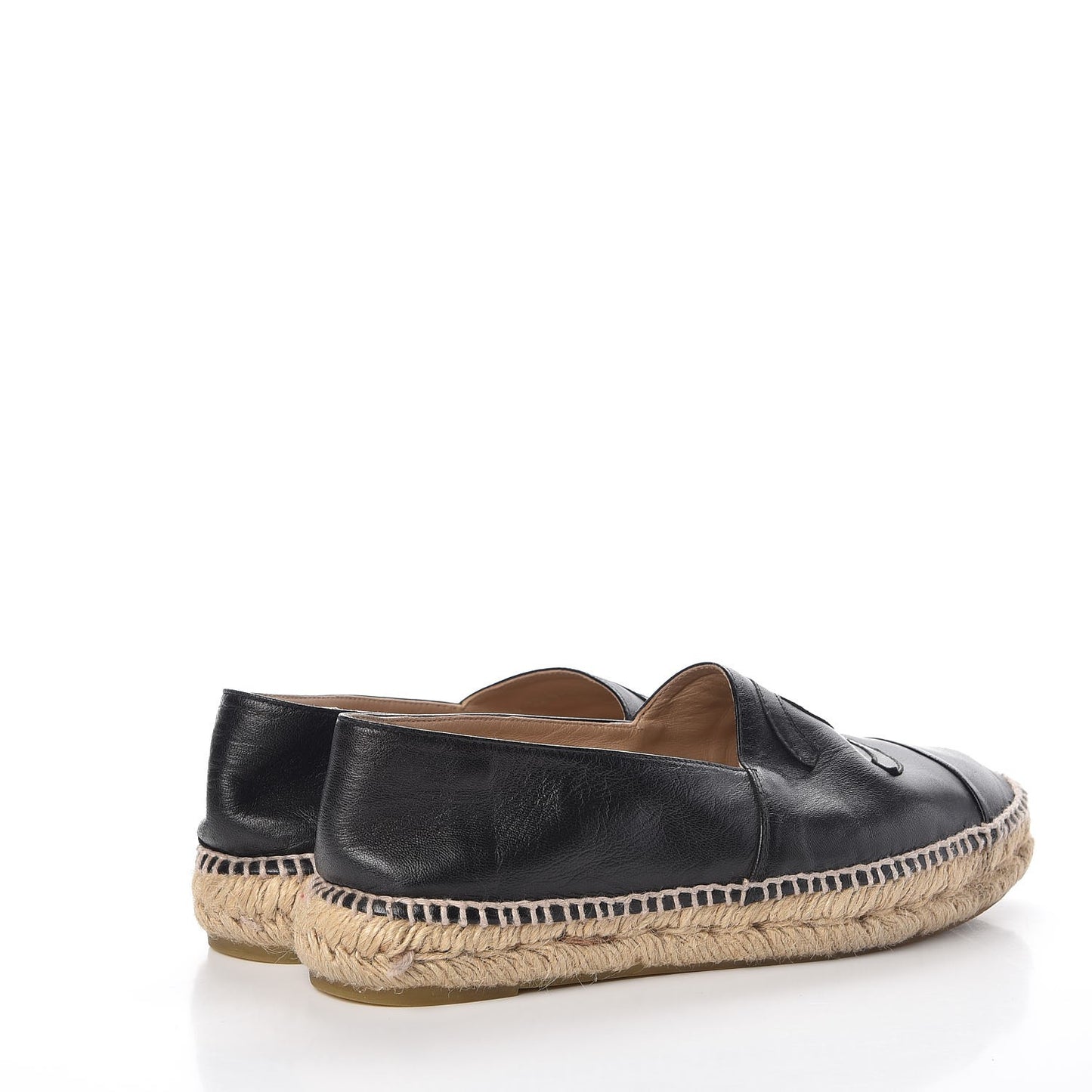 Lambskin CC Espadrilles 38 Black