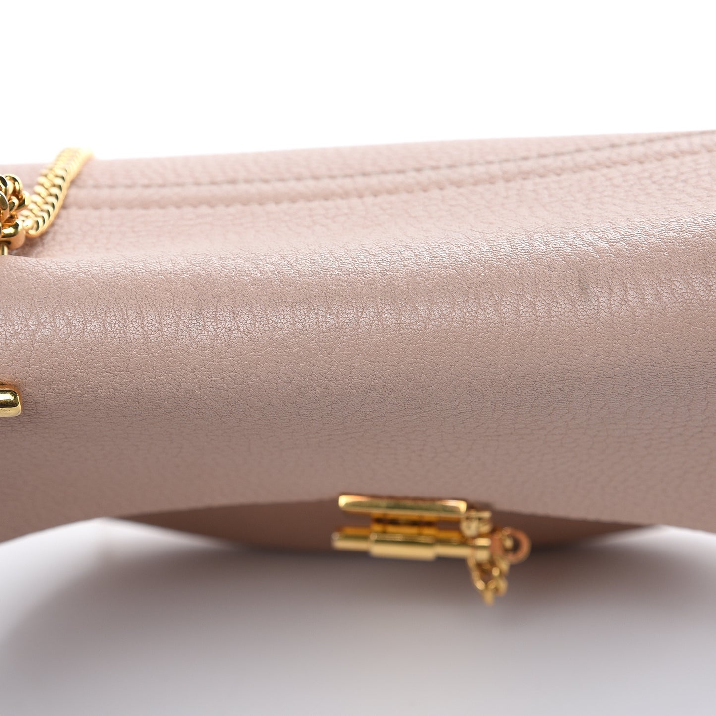Grained Lambskin Drew Shoulder Bag Cement Pink