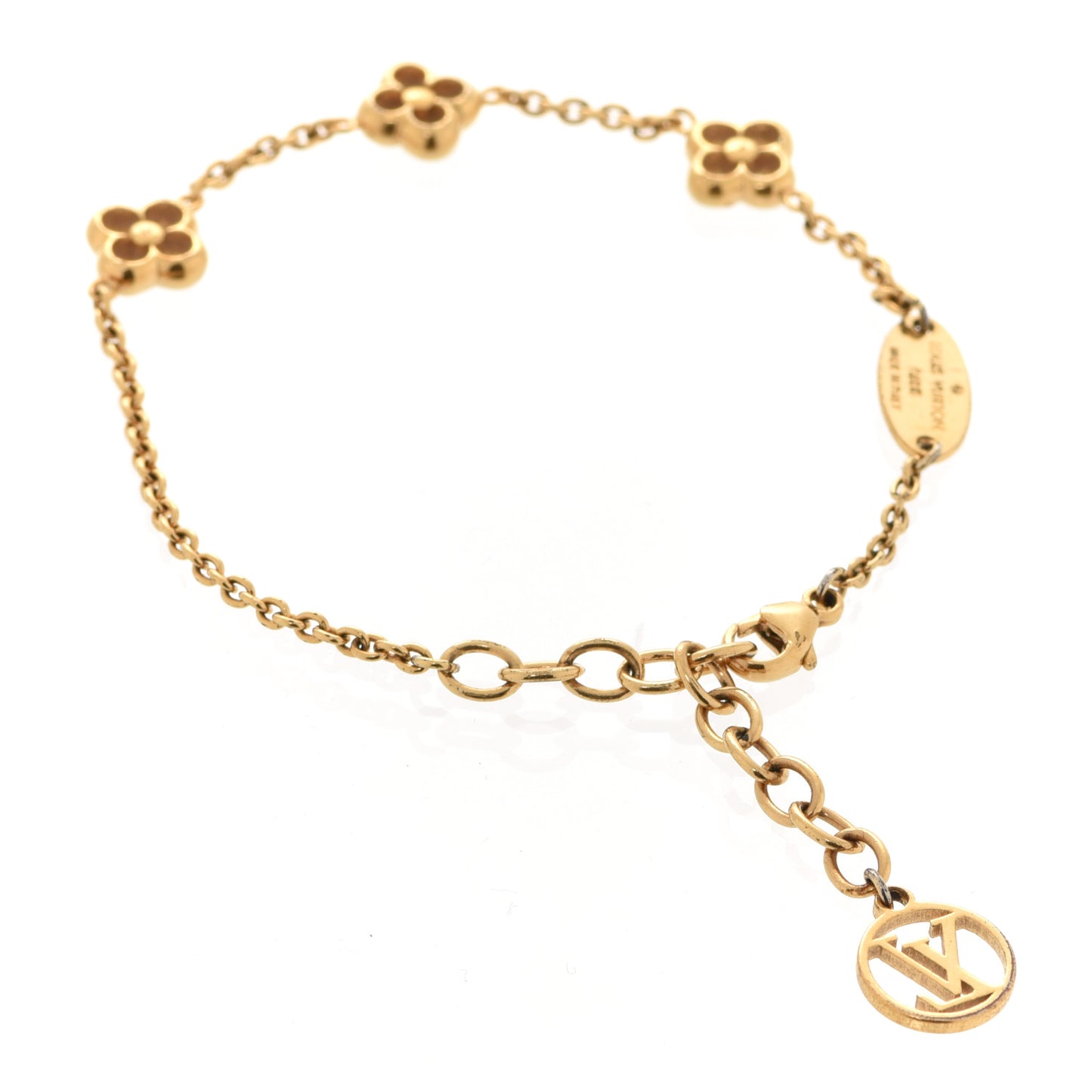 Brass Flower Full Bracelet Gold