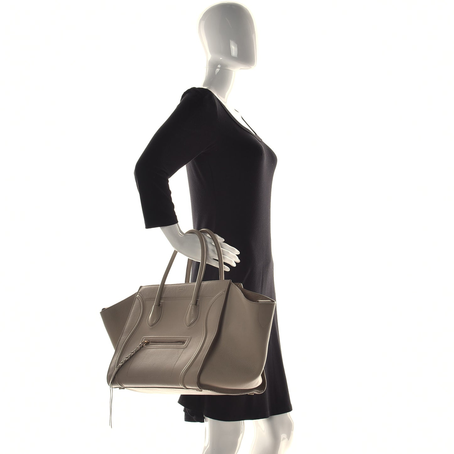 Supple Calfskin Medium Phantom Luggage Beige