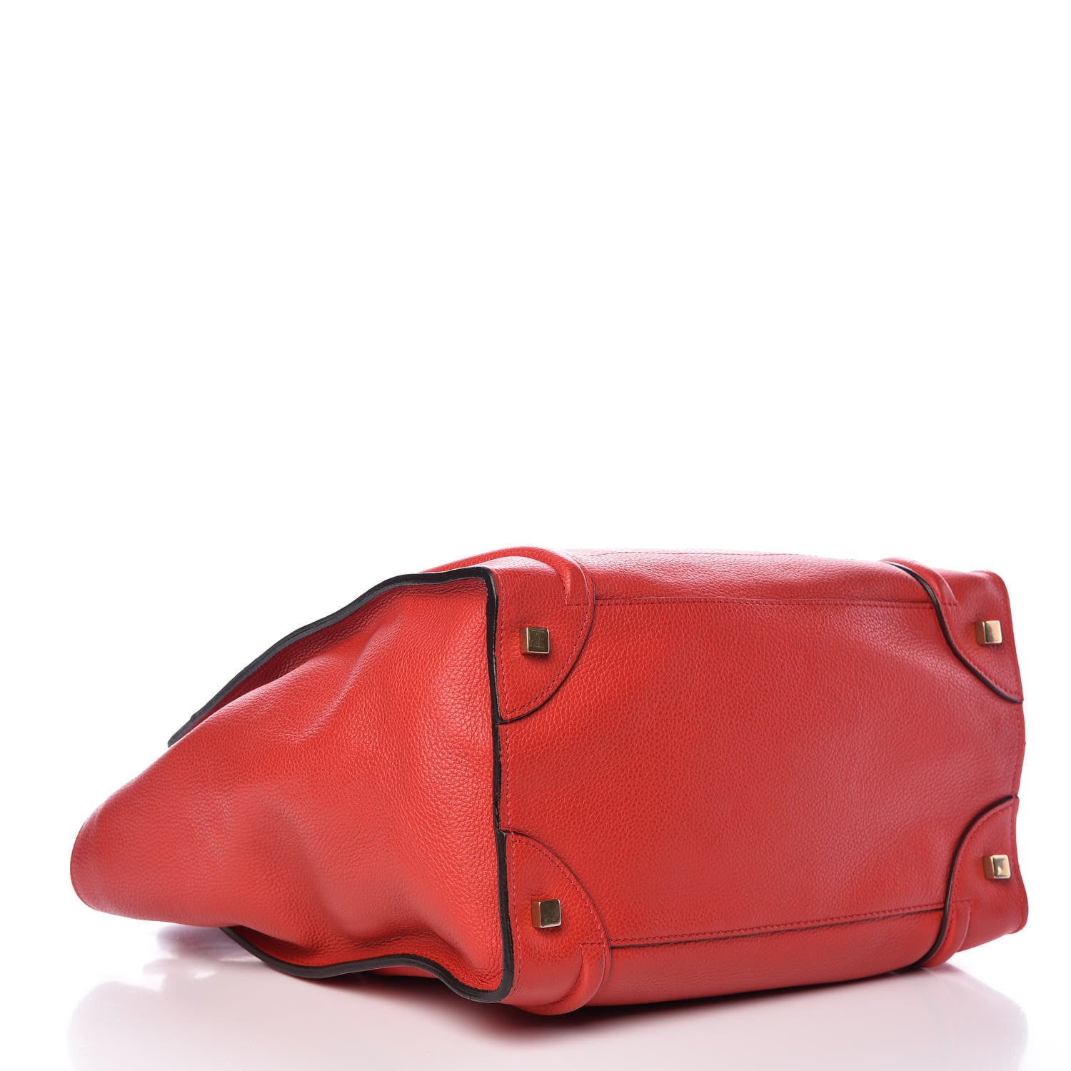 Celine Pebbled Calfskin Mini Luggage Red 4 of 17