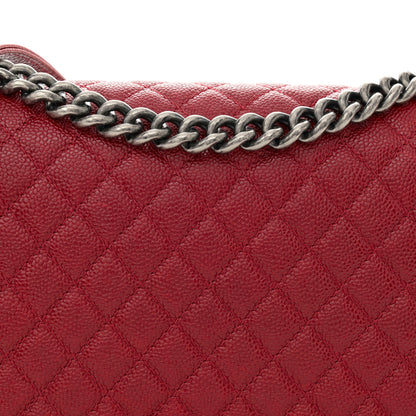 Chanel Caviar Quilted New Medium Boy Flap Dark Red 8 of 12