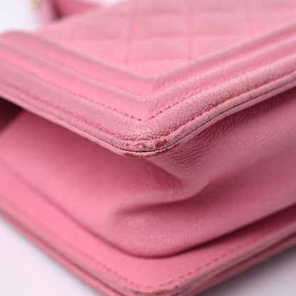 Chanel Caviar Quilted Small Boy Flap Pink 9 of 15