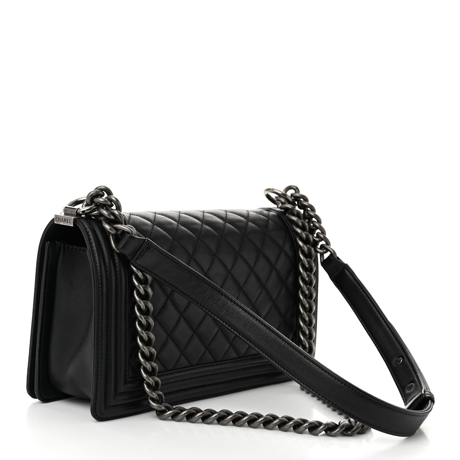 Chanel Lambskin Quilted Medium Boy Flap Black 3 of 11