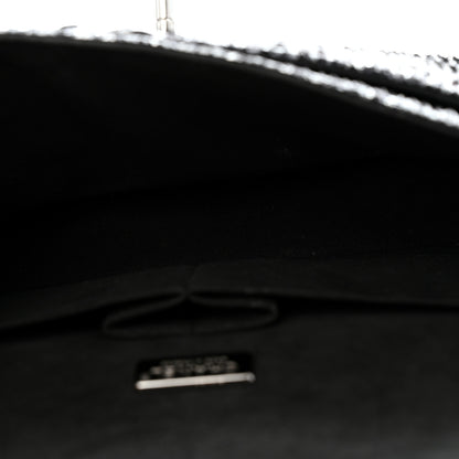 Chanel Metallic Snakeskin Medium Double Flap Black Silver 5 of 12