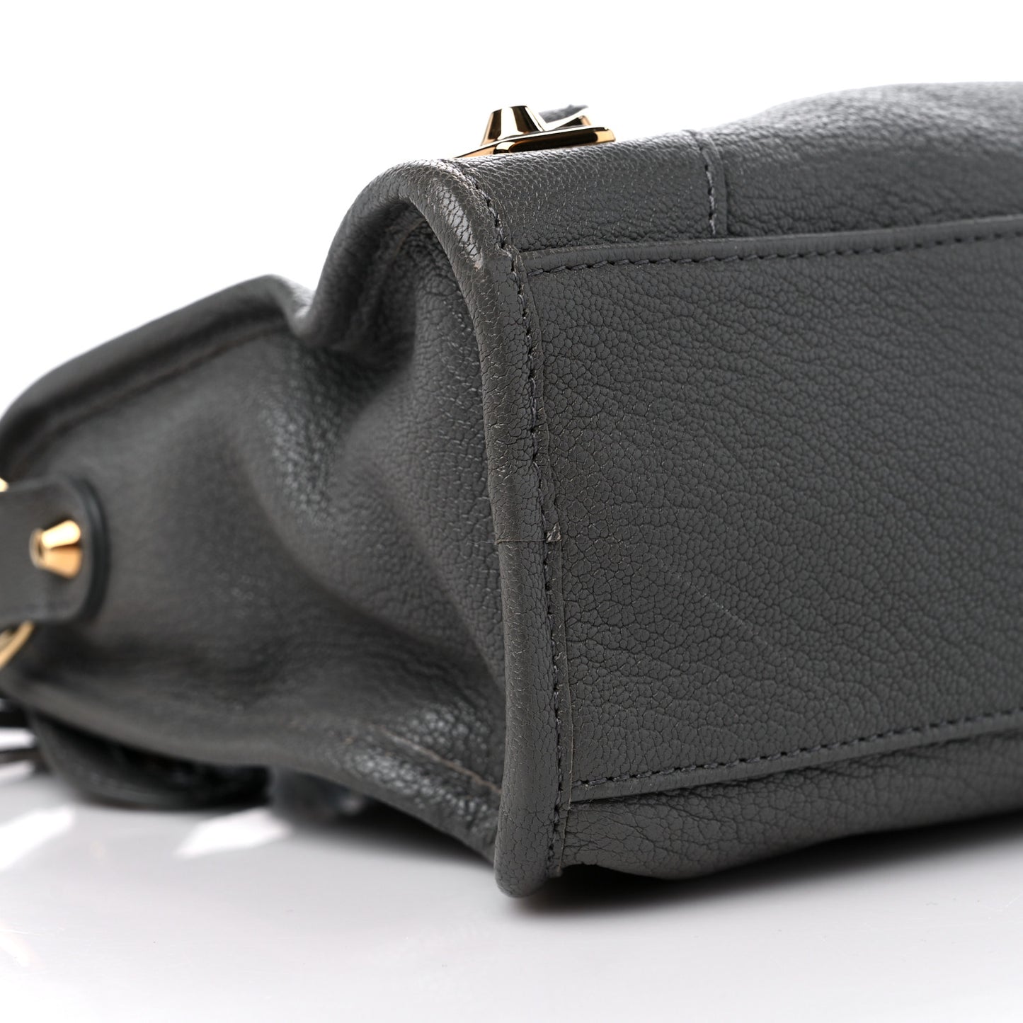 Chevre Gold Metallic Edge Hardware S City Gris Acier