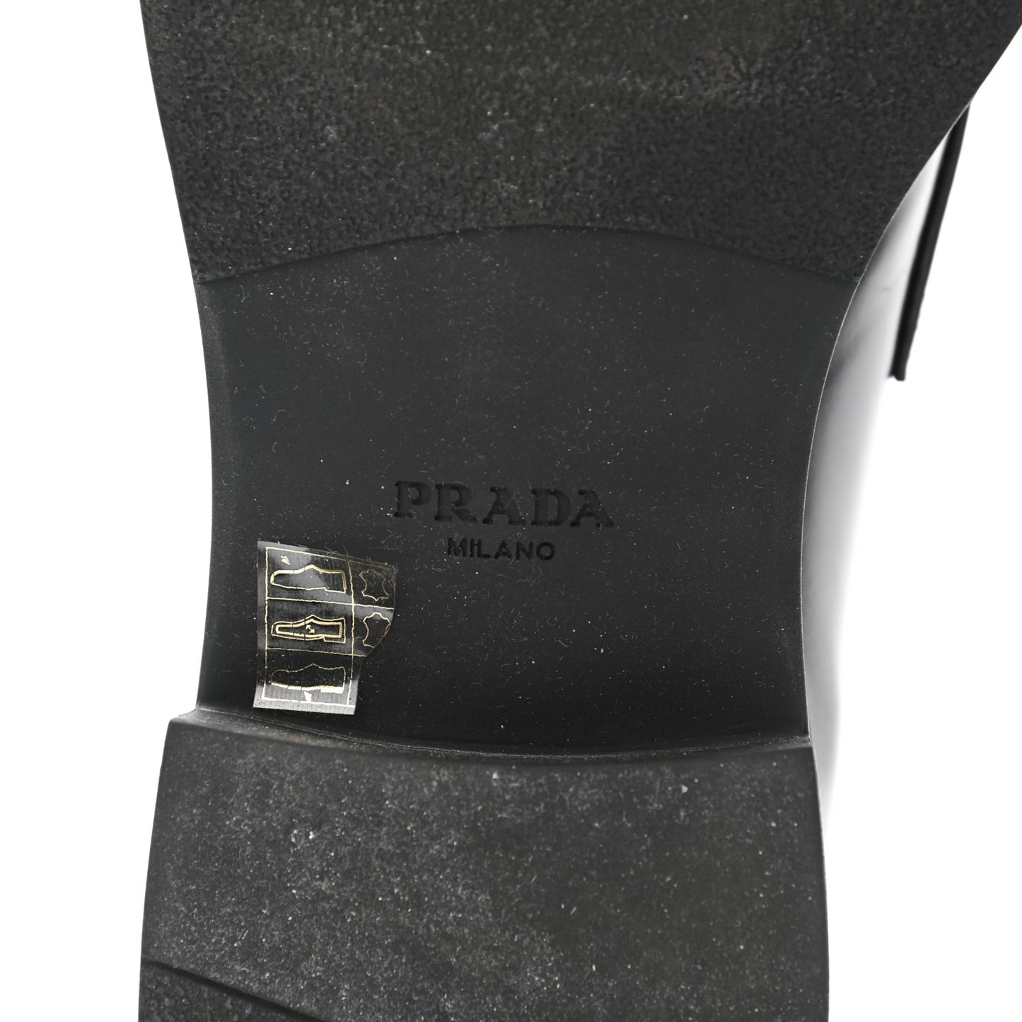Spazzolato Metal Triangle Logo Mens 35mm Loafers 7.5 Black