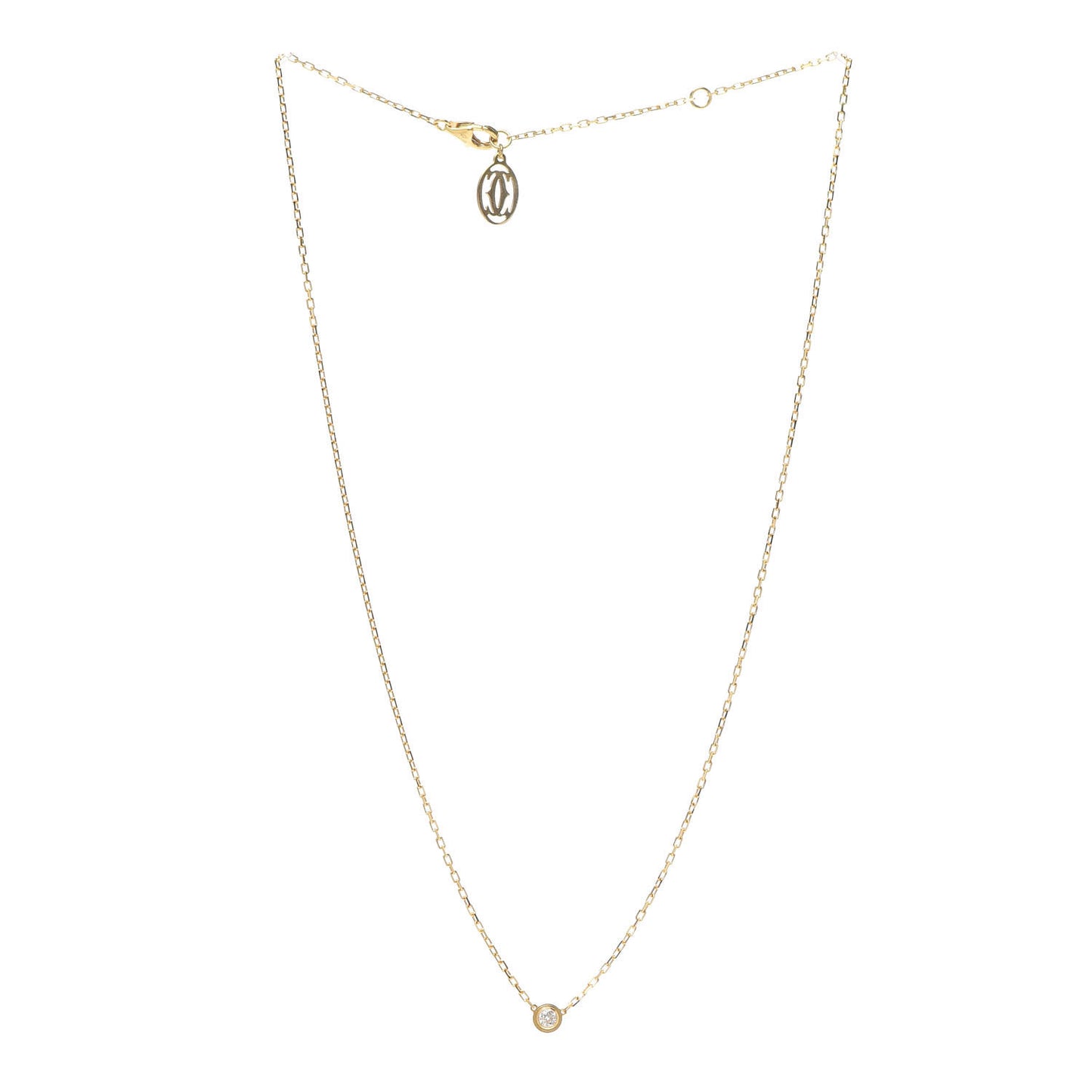 18K Yellow Gold Diamond SM D'Amour Pendant Necklace
