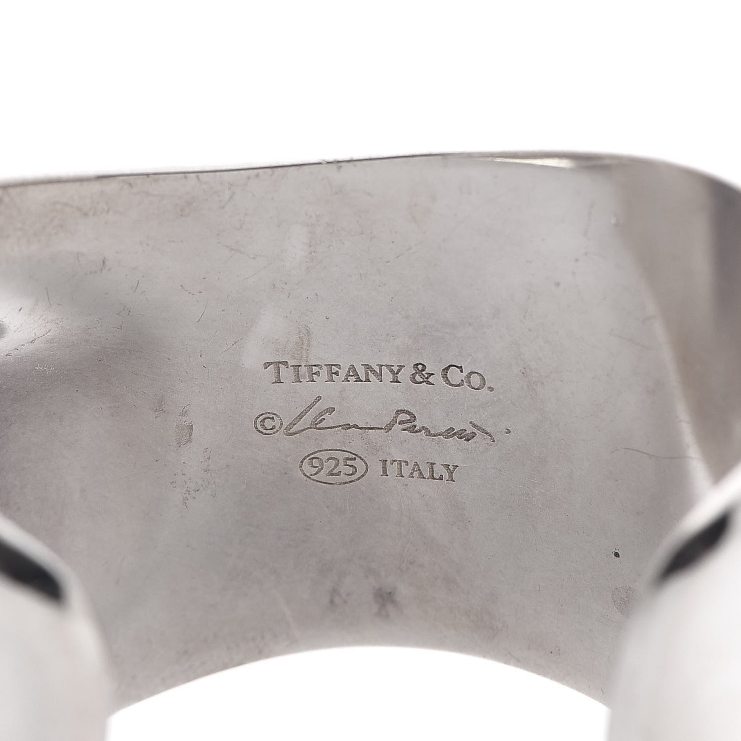Tiffany Sterling Silver Small Elsa Peretti Left Wrist Bone Cuff Bracelet 4 of 4