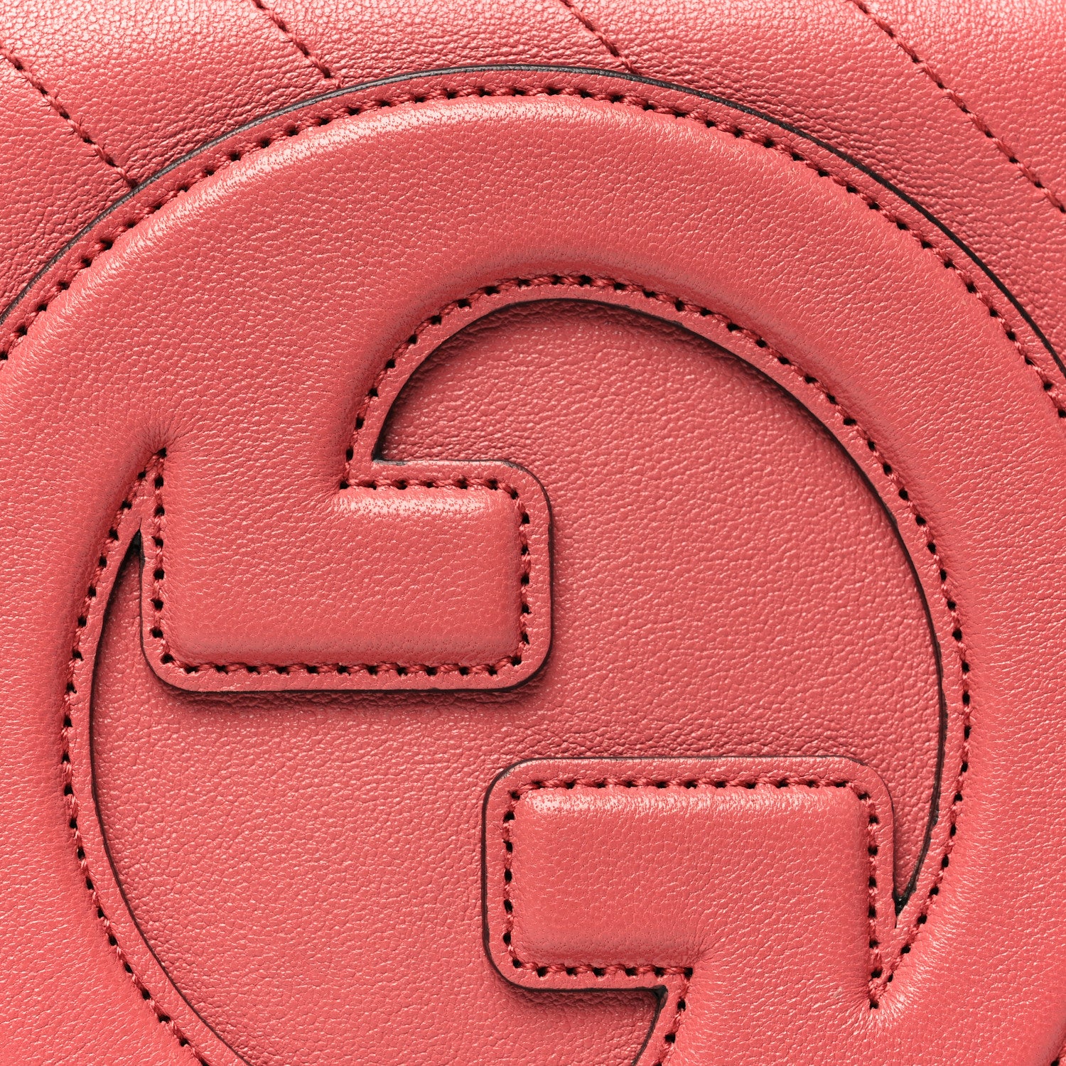 Gucci Sakai Be Green Calfskin Diagonal Stitched Blondie Top Handle Bag Pink 8 of 10