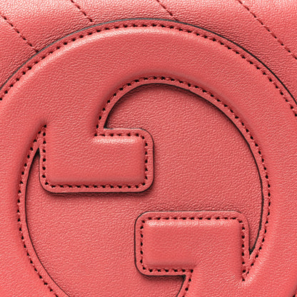 Gucci Sakai Be Green Calfskin Diagonal Stitched Blondie Top Handle Bag Pink 8 of 10