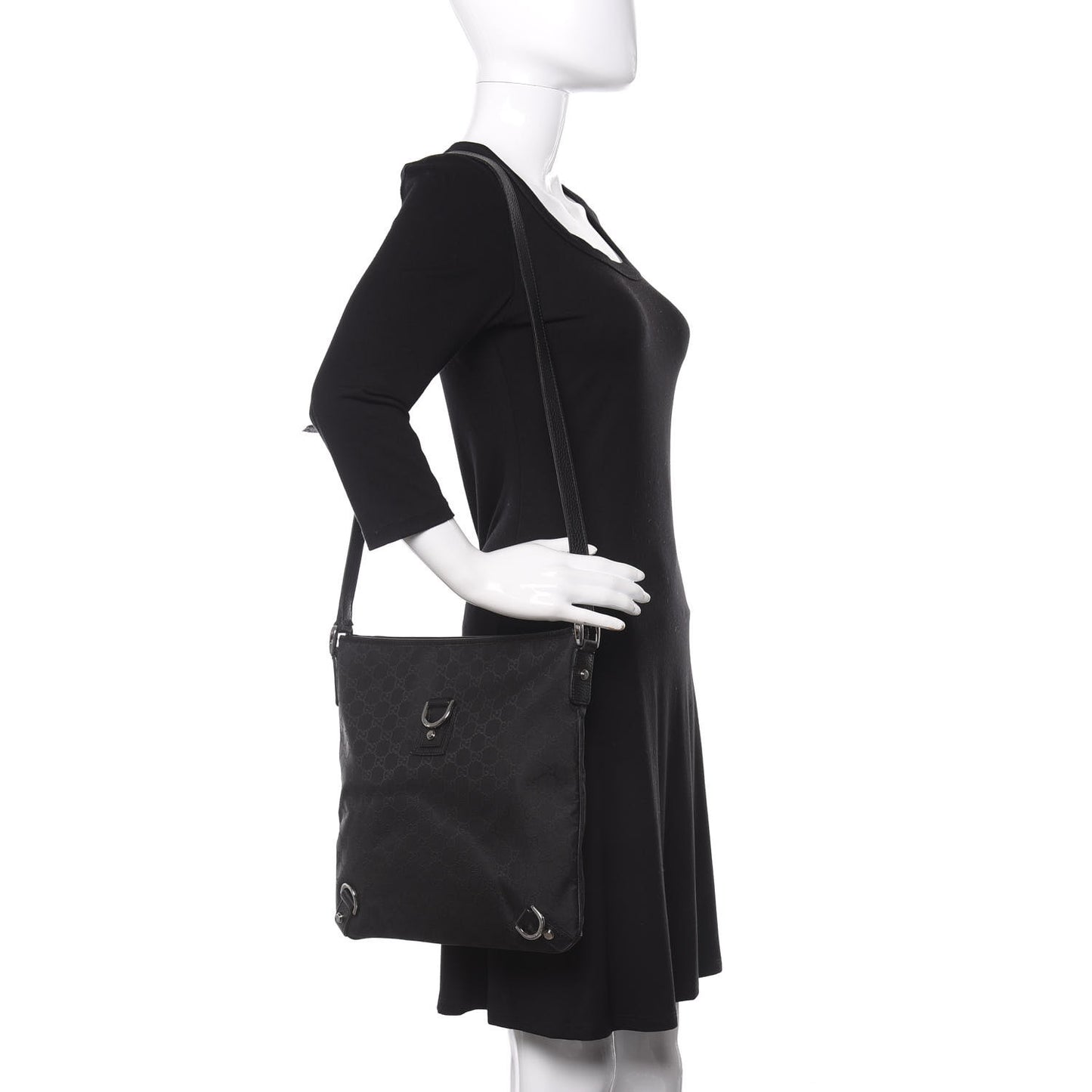 Monogram Abbey Messenger Bag Black