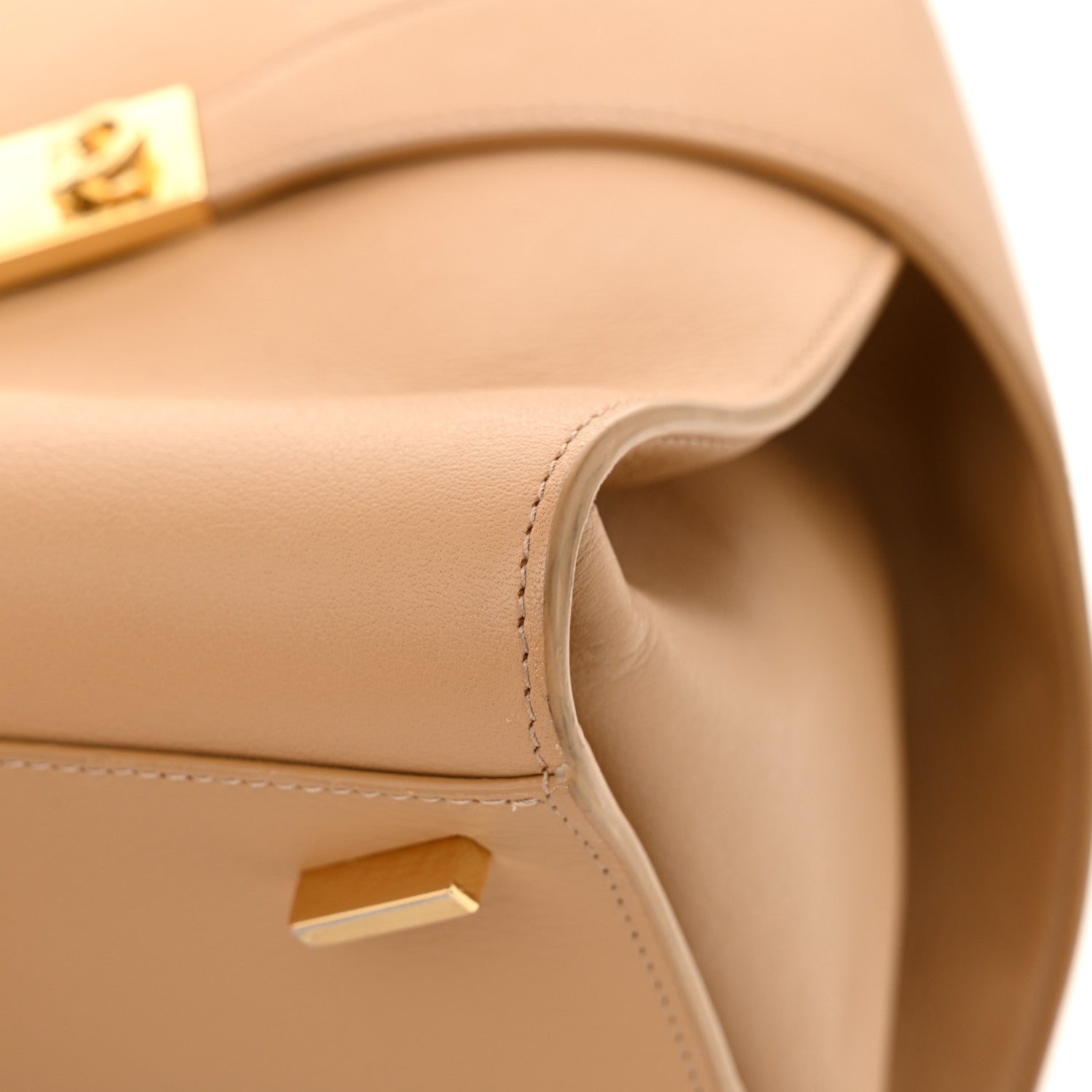 Salvatore Ferragamo Natural Grain Calfskin Small Hug Bag Light Caramel 11 of 11