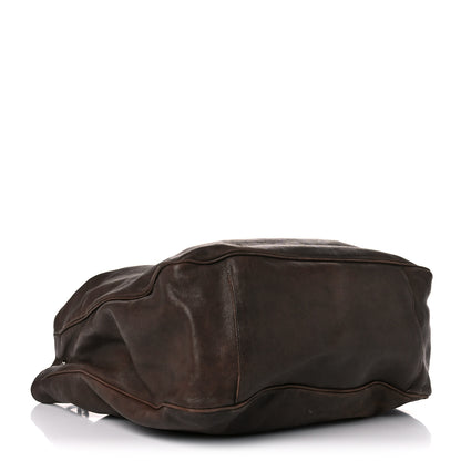 Saint Laurent Sheepskin Large Roady Hobo Dark Brown 4 of 15