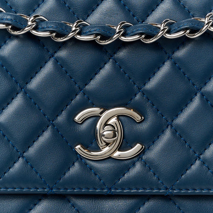 Chanel Calfskin Quilted In the Business Flap Dark Navy Blue 9 of 11