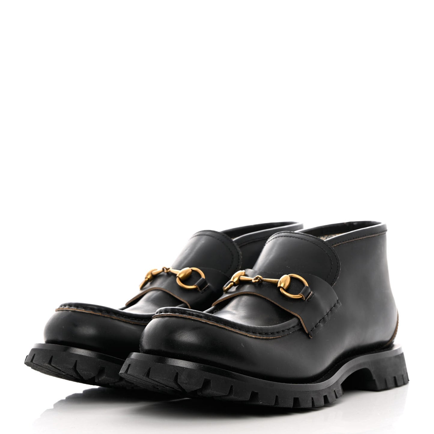 Cordovan Lux Mens Harald Horsebit Ankle Boots 10 Black