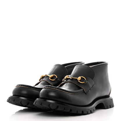 Gucci Cordovan Lux Mens Harald Horsebit Ankle Boots 10 Black 3 of 13