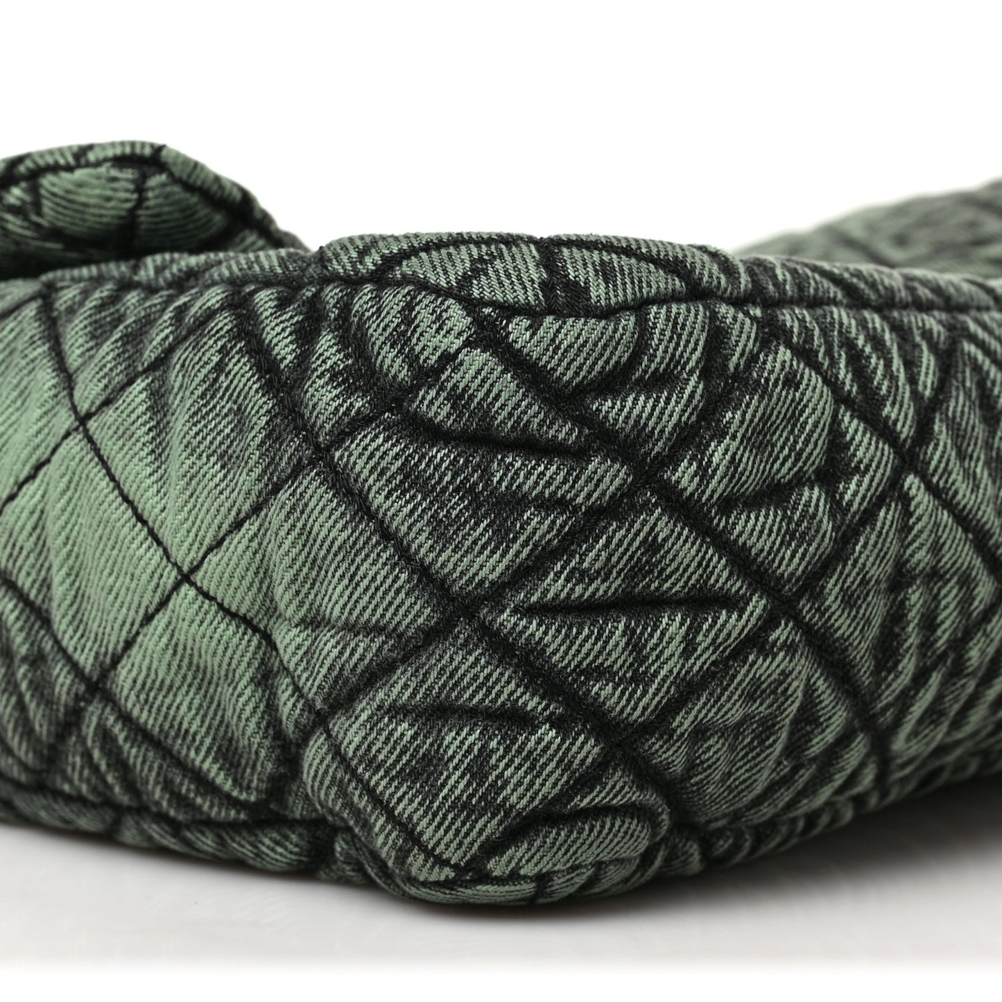 Denim Quilted Denimpression Flap Green Black