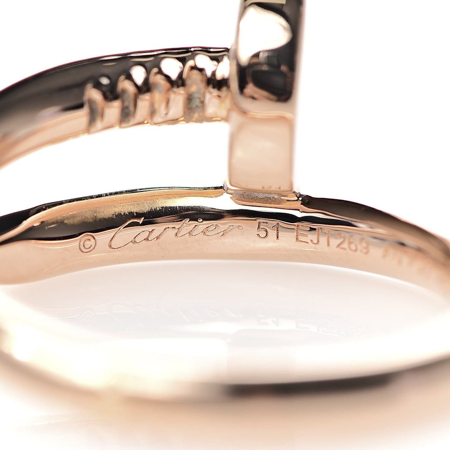 18K Pink Gold Juste Un Clou Ring 51 5.75