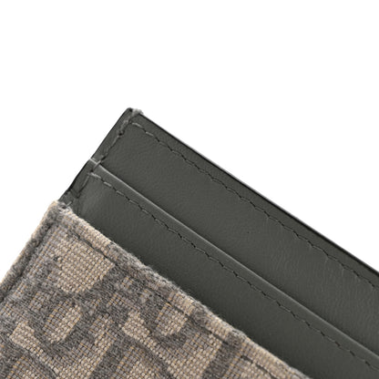 Christian Dior Oblique Calfskin 30 Montaigne Freesia Card Holder Grey 9 of 10