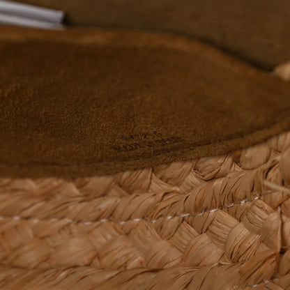 Loewe Calfskin Raffia Small Gate Crossbody Bag Natural Tan 7 of 9