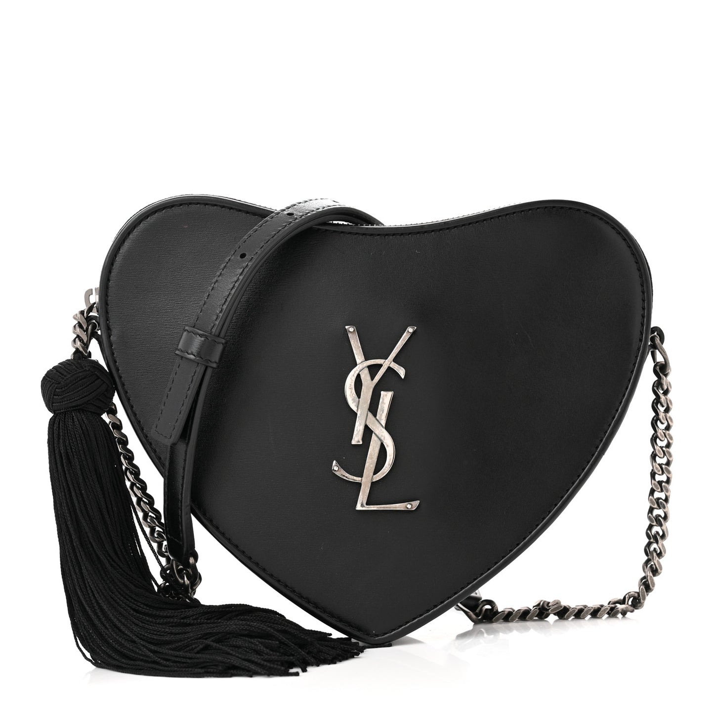 Calfskin Small Monogram Love Shoulder Bag Black