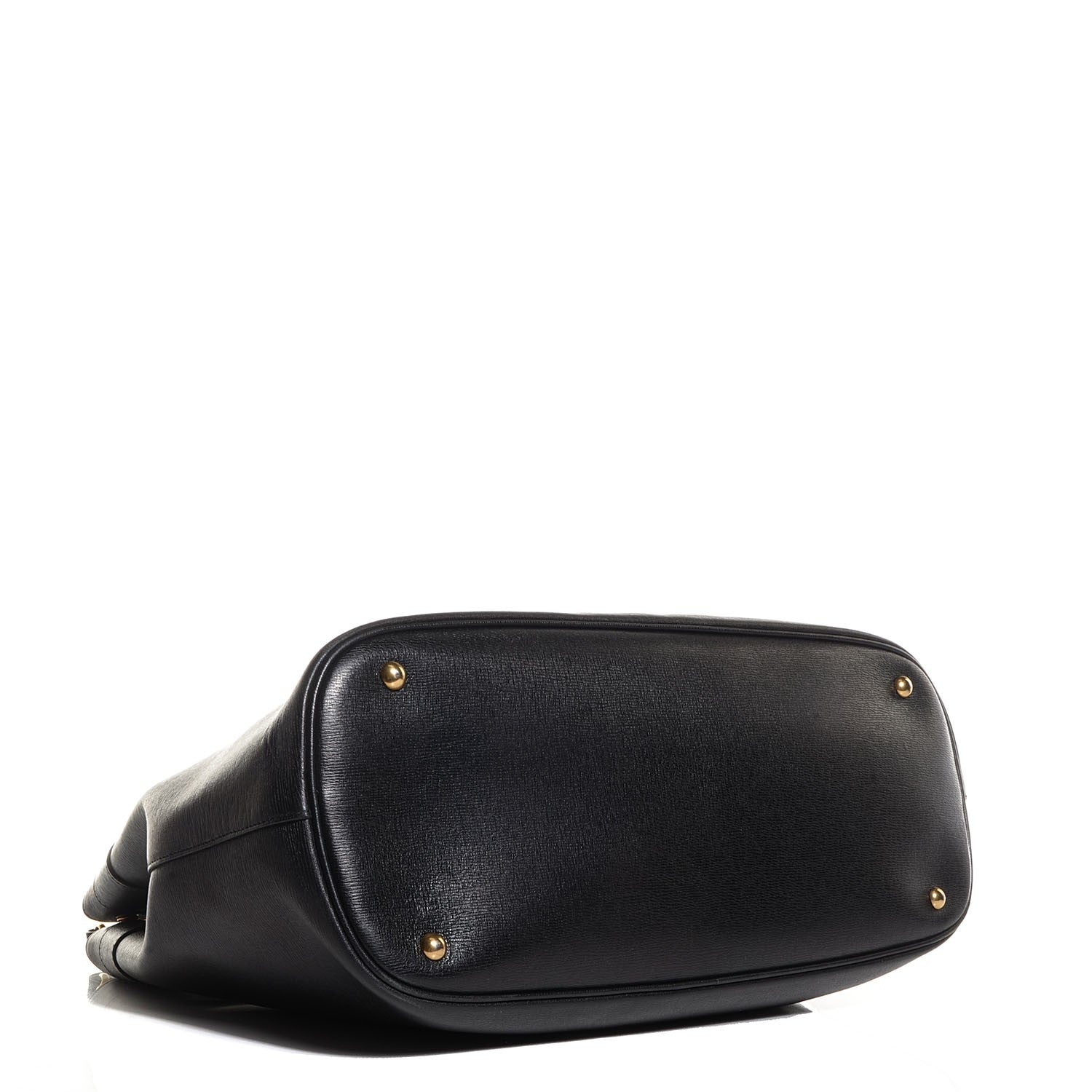 Gucci Textured Calfskin Large Bright Bit Tote Black 4 of 9