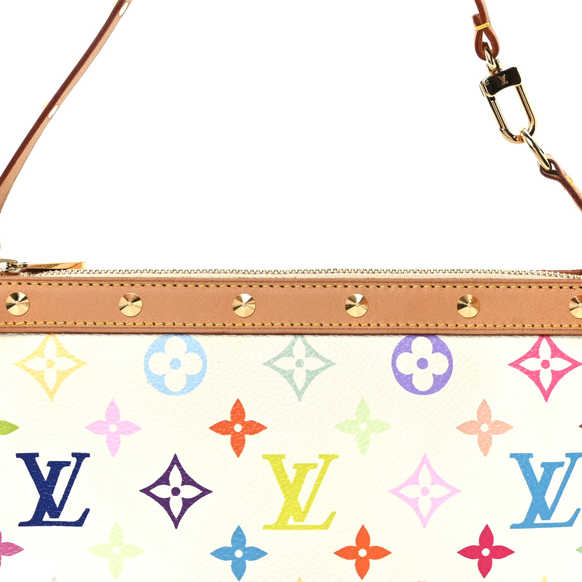 Monogram Multicolor Pochette Accessories White