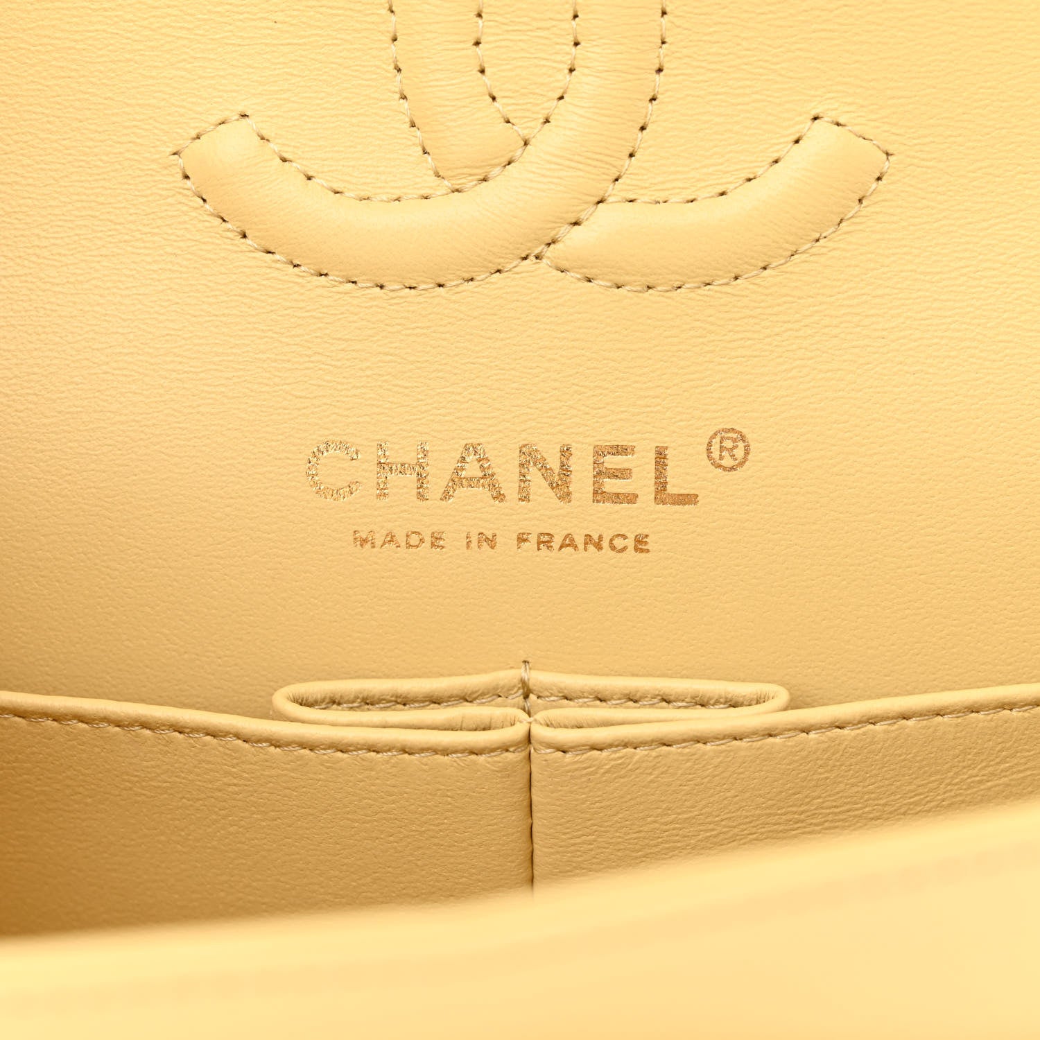 Chanel Lambskin Quilted Small Double Flap Yellow 6 of 10